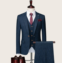 Load image into Gallery viewer, Dark Blue Green Classic Style Suit