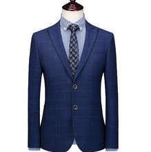 Load image into Gallery viewer, Dark Blue Check Pattern Suit