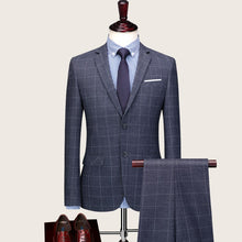 Load image into Gallery viewer, Grey Check Pattern Suit