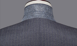 Grey Stripe Double-Breasted Suit