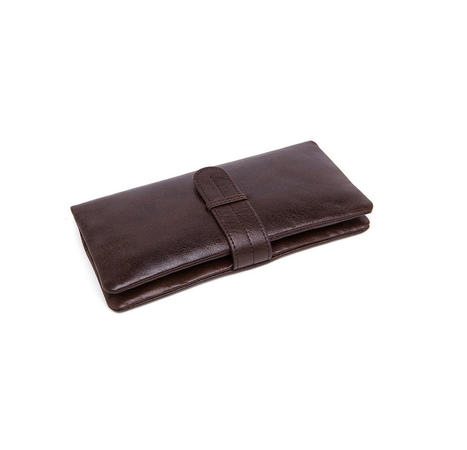 Brown Leather Clutch Bag