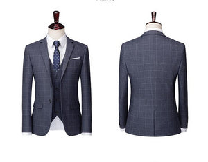 Grey Check Pattern Suit