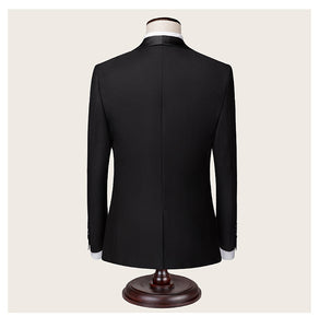 Black Tuxedo Silk Collar Blazer