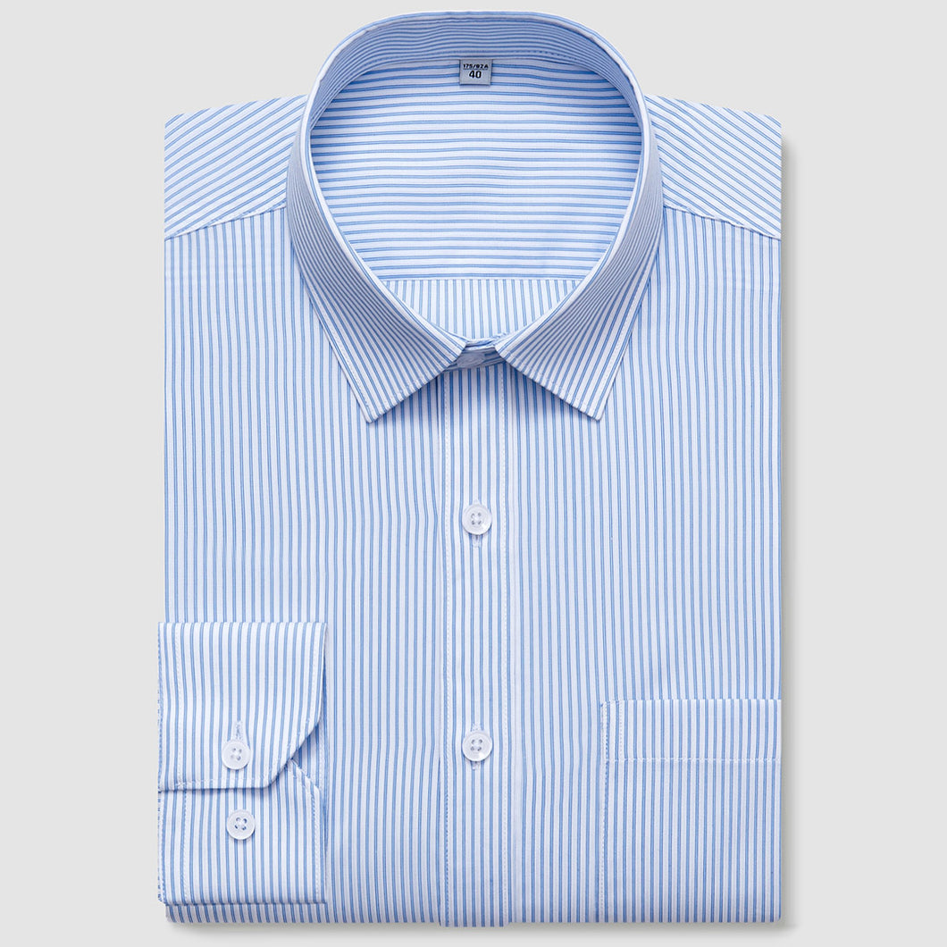 Blue Vertical Stripe Dress Shirt Blue Vertical Stripe Dress Shirt