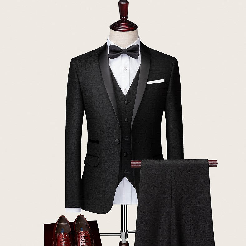 Black Tuxedo Silk Collar Suit – JT Menswear