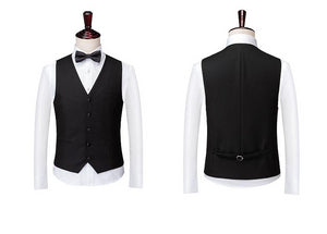 Black Tuxedo Silk Collar Suit