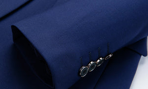 Blue Classic Two-Buttons Suit