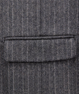 Grey Stripe Wool Blend Winter Suit