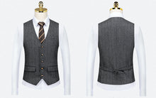 Load image into Gallery viewer, Grey Stripe Wool Blend Winter Suit