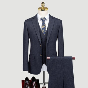 Grey Wool Blend Vintage Suit