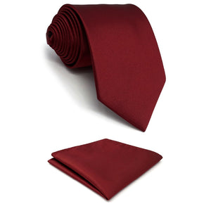 Classic Red Necktie & Handkerchief