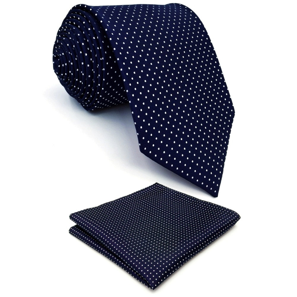 Blue Dot Necktie & Handkerchief