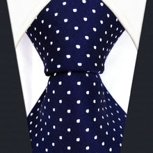 Load image into Gallery viewer, Blue Dot Necktie &amp; Handkerchief