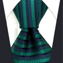 Load image into Gallery viewer, Blue Green Silk Necktie &amp; Handkerchief