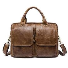 Load image into Gallery viewer, Leather Briefcase Men&#39;s Messenger Bag