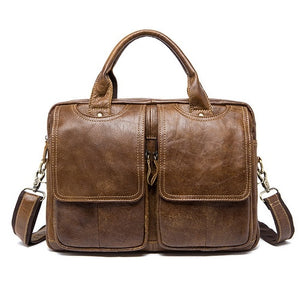 Leather Briefcase Men's Messenger Bag