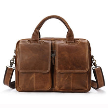Load image into Gallery viewer, Leather Briefcase Men&#39;s Messenger Bag