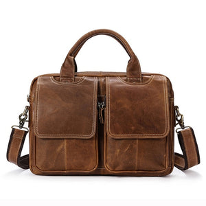 Leather Briefcase Men's Messenger Bag